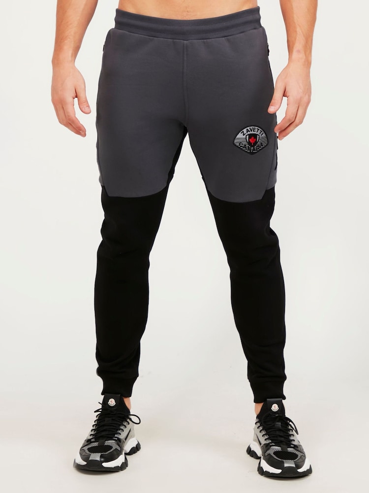 Zavetti Canada Botticini Two Tone Black Joggers - Image 1 of 8