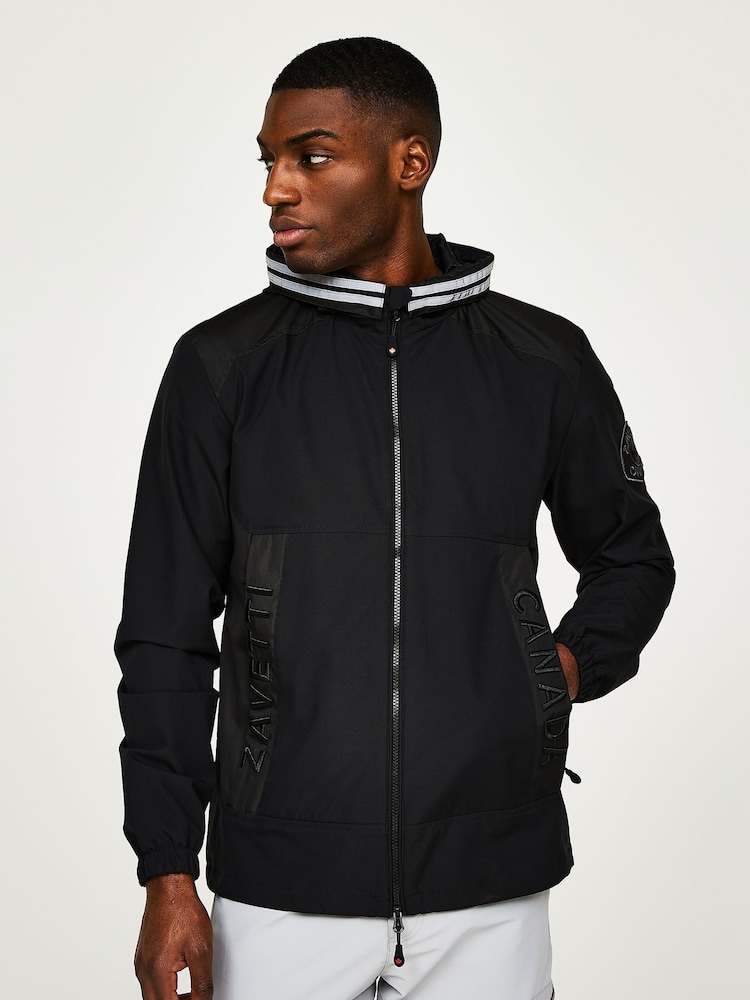 Buy Zavetti Canada Andrio Windbreaker Black Jacket from Next