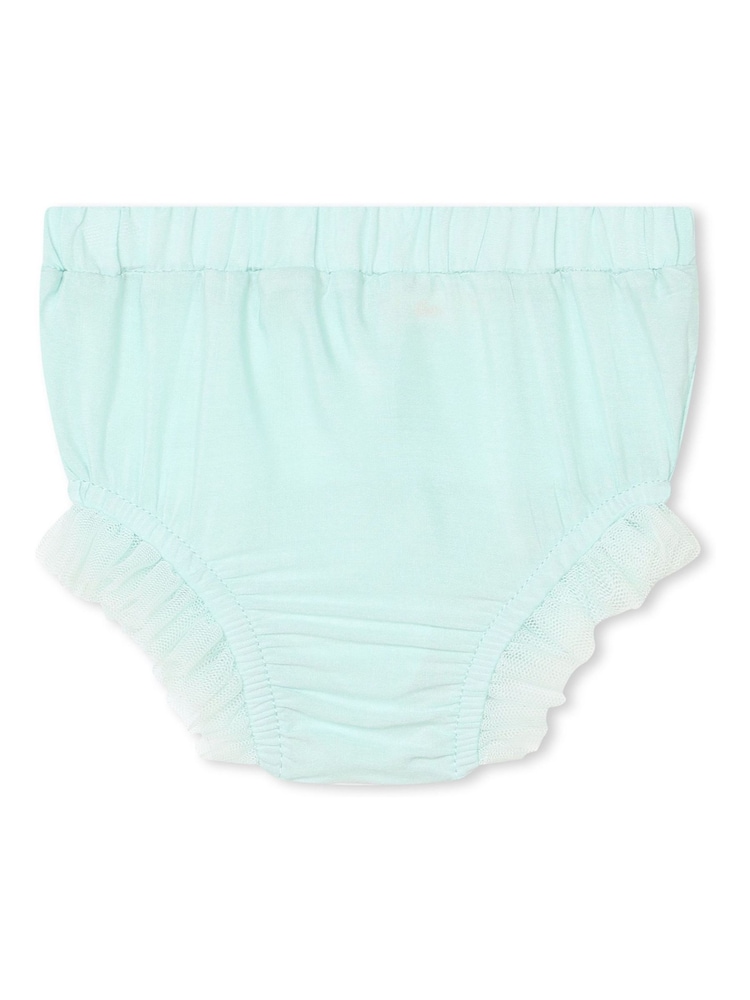 Billieblush Blue Glitter Hem Mesh Dress & Bloomer Set - Image 3 of 3