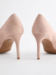 Pink Nude Forever Comfort® Leather Bow Mid Court Shoes - Image 5 of 8