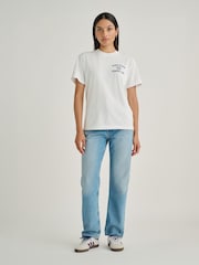 Sporty & Rich White Varsity Crest T-Shirt - Image 3 of 4
