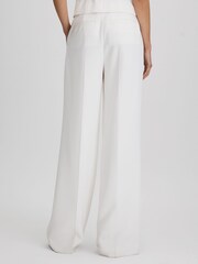 Reiss White Sienna Crepe Wide Leg Suit Trousers - Image 6 of 7