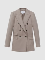 Americana sartorial de doble botonadura en mezcla de lana Hazel de Reiss - Imagen 2 de 5