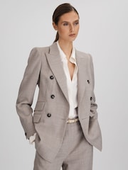 Americana sartorial de doble botonadura en mezcla de lana Hazel de Reiss - Imagen 3 de 5