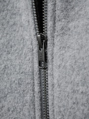 Reiss Charcoal Penelope Wool Bomber Jacket - Image 7 of 8