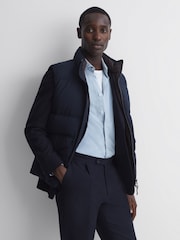Reiss Soft Blue Vincy Corduroy Cutaway Collar Shirt - Image 4 of 6