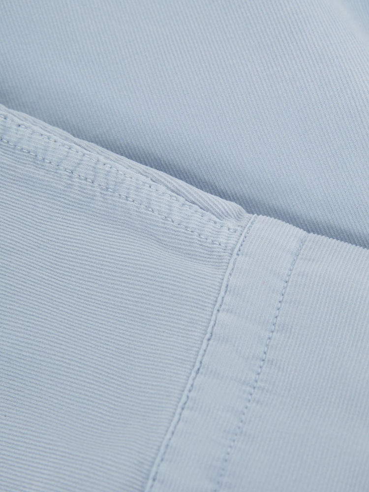 Reiss Soft Blue Vincy Corduroy Cutaway Collar Shirt - Image 6 of 6