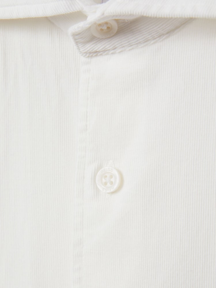 Reiss Off White Vincy Corduroy Cutaway Collar Shirt - Image 6 of 6