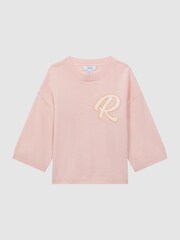 Reiss Pink Afi 13-14 yrs Wool Blend Motif Jumper - Image 2 of 6