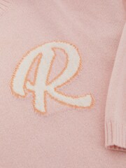 Reiss Pink Afi 13-14 yrs Wool Blend Motif Jumper - Image 6 of 6