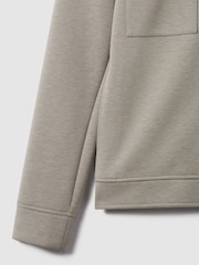 Taupe (Taupe) - Reiss Medina Zipped Interlock-Jersey Overshirt - Image 6 de 6