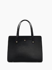 Dune London Black Large Denbeigh Branded Handle Tote Bag - Image 3 of 5