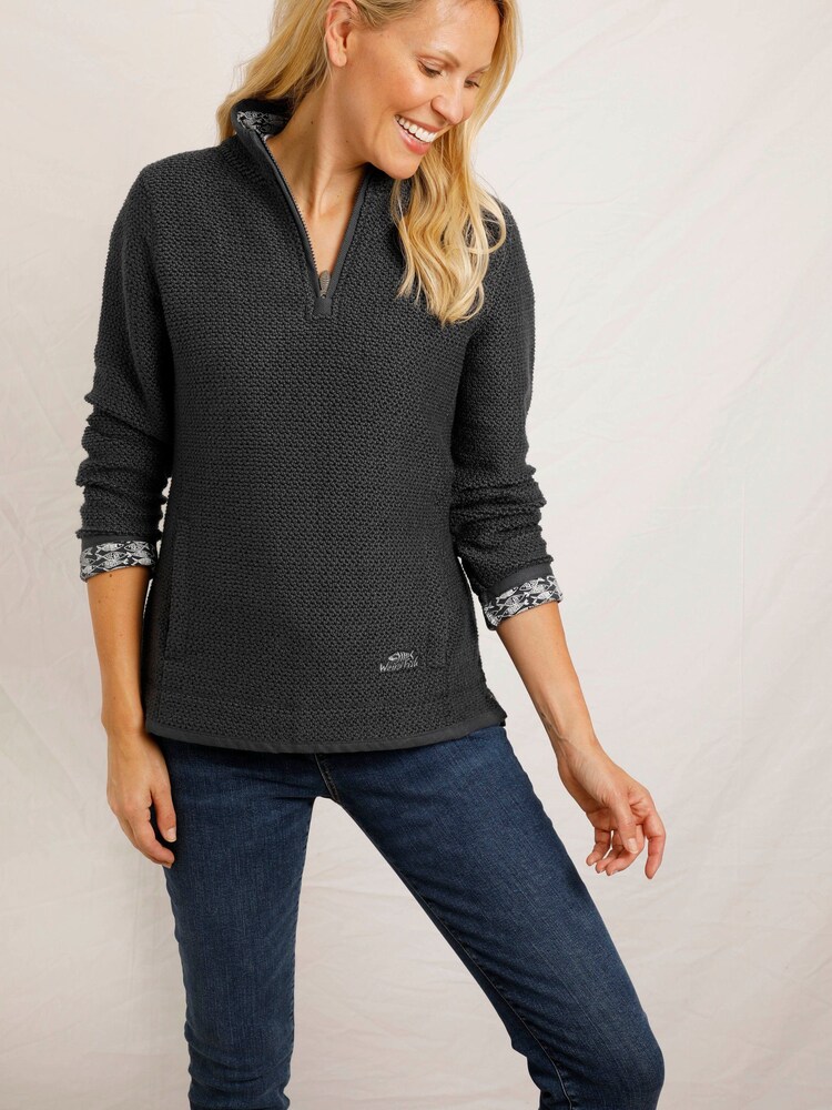 Weird Fish Aria Eco 1/4 Zip Eco Macaroni Sweat Shirt - Image 1 of 7