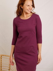 Weird Fish Red Imma Organic Jersey Dress - Image 3 of 6