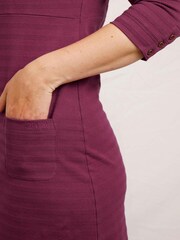 Weird Fish Red Imma Organic Jersey Dress - Image 4 of 6