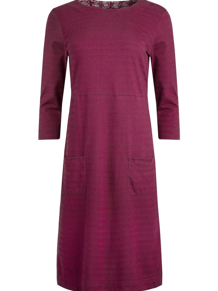 Weird Fish Red Imma Organic Jersey Dress - Image 5 of 6
