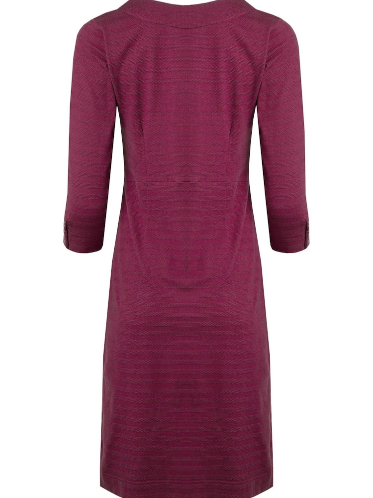 Weird Fish Red Imma Organic Jersey Dress - Image 6 of 6