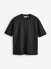 Black Relaxed Fit Smart Soft Touch Heavyweight T-Shirt - Image 5 of 7