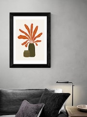 East End Prints Natural Two Green Vases and Orange Plant by Alisa Galitsyna - Image 1 of 3
