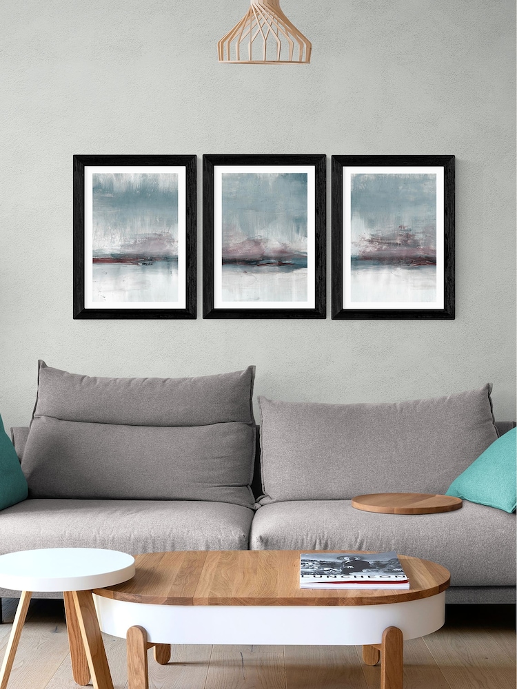 East End Prints Blue Drama Wall Set by Dan Hobday - Image 1 of 2