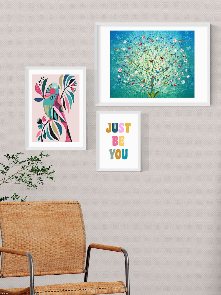 East End Prints Blue Singing Tree Wall Set - Image 1 of 1