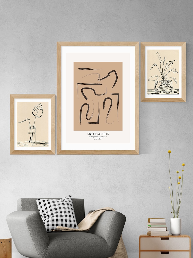 East End Prints Natural Line drawing leaves 1 by Elena Blanco - Image 2 of 3