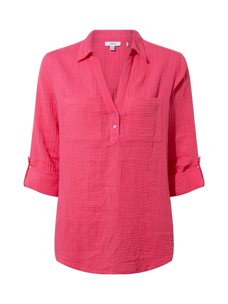 Tog 24 Pink Cruise Long Sleeve 100% Cotton Shirt - Image 5 of 5