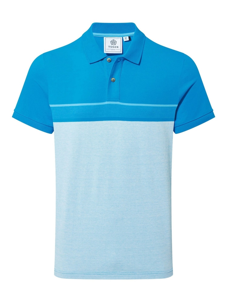 Tog 24 Blue Ground 100% Cotton Anwick Polo Shirt - Image 4 of 4
