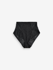 Black Floral Lace Tummy Control Knickers - Image 1 of 8