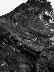 Schwarz - Geblümter Spitzenslip - Image 11 of 11
