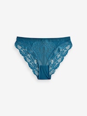 Schwarz & Petrol - Lace High Leg Knickers 2 Pack - Bild 6 von 9