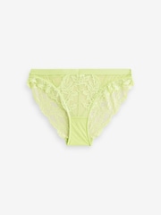 Pink/Blush/Lime Lace Knickers 3 Pack - Image 8 of 11