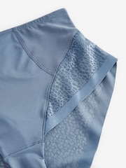 Blue Animal Print Mesh Tummy Control Knickers - Image 6 of 7