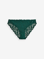 Green High Leg Ultimate Comfort Lace Knickers - Image 5 of 7