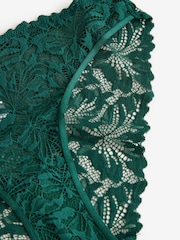 Green High Leg Ultimate Comfort Lace Knickers - Image 6 of 7