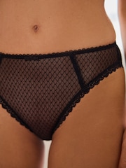 Plum Purple/Black Embroidered Knickers 2 Pack - Image 5 of 14