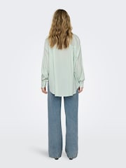 JDY Green Stripe Relaxed Shirt - Image 4 of 8