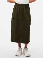 PIECES Green Midi Cargo Skirt - Image 1 of 5