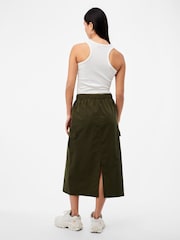 PIECES Green Midi Cargo Skirt - Image 2 of 5