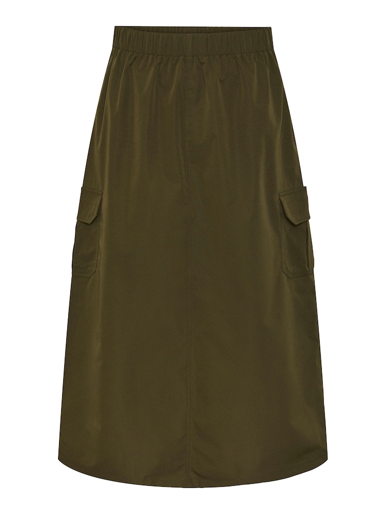 PIECES Green Midi Cargo Skirt - Image 5 of 5