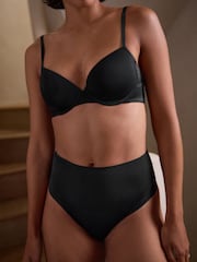 Noir - Culotte légère en microfibre et dentelle - Image 2 de 6