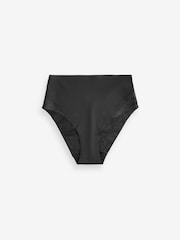 Noir - Culotte légère en microfibre et dentelle - Image 6 de 6