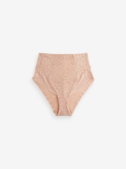 Nude Floral Lace Tummy Control Knickers - Image 7 of 9
