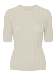 VERO MODA Cream Puff Sleeve Pointelle Jumper - Image 5 of 5