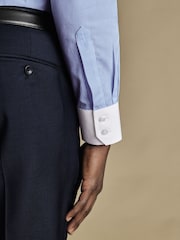 Charles Tyrwhitt Winchester Bengal Gestreiftes Slim-Fit-Hemd aus 100 % Baumwolle bügelfrei mit Cutaway-Kragen - Bild 3 von 6