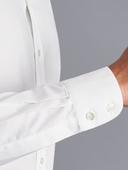 Charles Tyrwhitt White Non-iron Twill Slim Fit 100% Cotton Shirt - Image 3 of 6