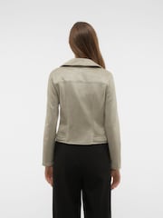 VERO MODA Grey Faux Suede Jacket - Image 2 of 6