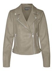 VERO MODA Grey Faux Suede Jacket - Image 6 of 6