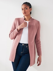 ONLY Pink Collarless Coatigan - Image 1 of 5