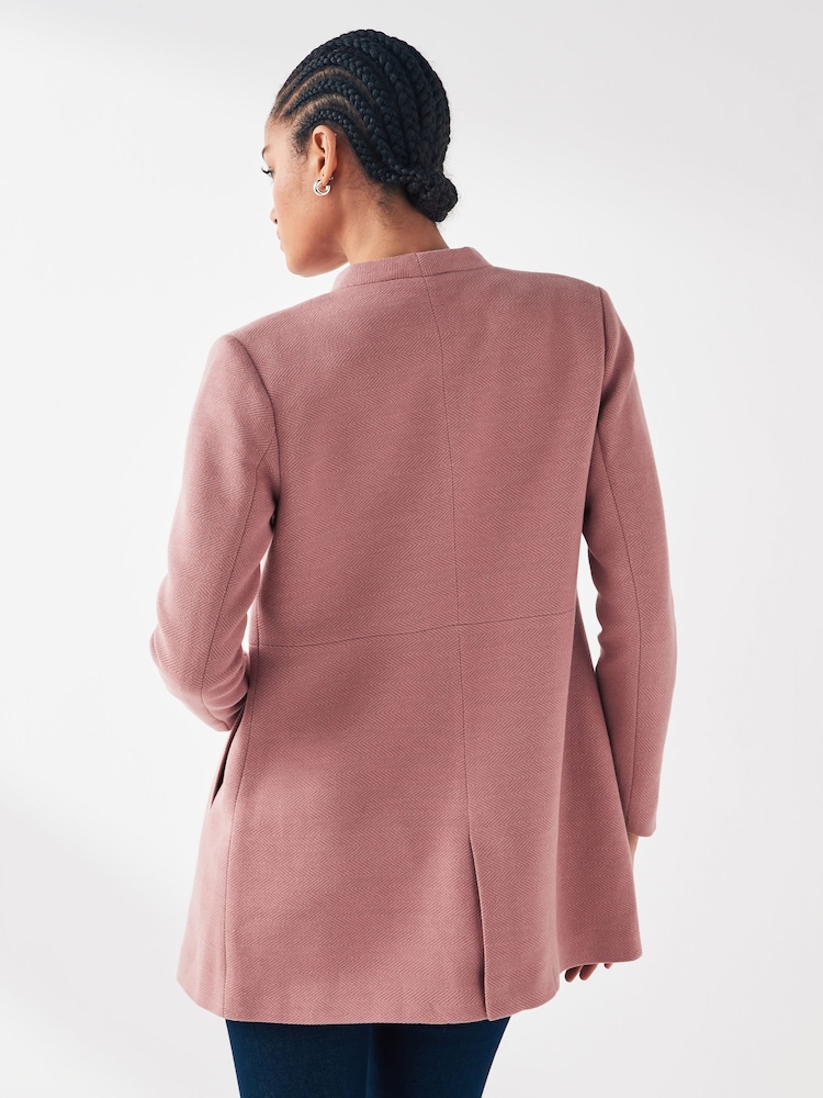 ONLY Pink Collarless Coatigan - Image 2 of 5